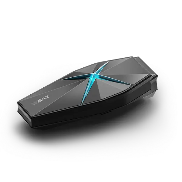 ASMAX F1, competitive bluetooth motorcycle helmet headset with sleek design.